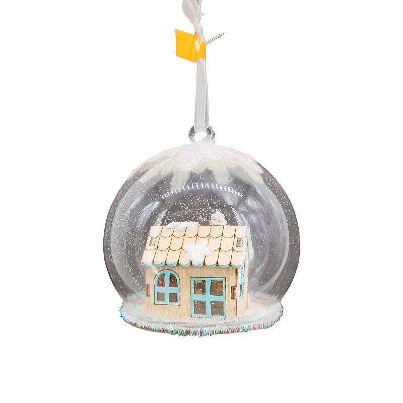Christmas Glass Dome Hanging Ornament – Snow House