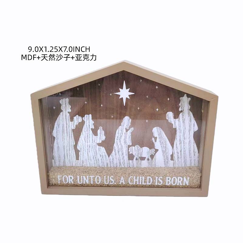 Mixed Material MDF & Acrylic Decorative Display with Sand Base | OEM ODM Manufacturer